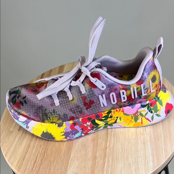 NOBULL Women's Floral Sneakers - Purple Yellow Red Size 6 - Picture 10 of 14
